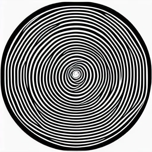 Prompt: optical illusion, circles, squares, lines, black and white, illusion, subliminal, secret shape, hidden shape, message, illusion, visuals, clear