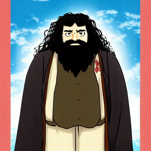 Image similar to hagrid, japanese anime style