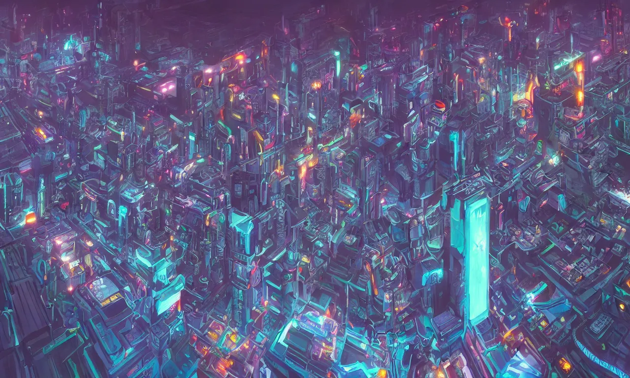 Image similar to futuristic city, illustration painting, oil on canvas, intricate, portrait, detailed illustration, hd, digital art, overdetailed art, concept art, complementing colors, detailed, illustration painting by alex gray, digital art, overdetailed art, concept art, complementing colors rendered by beeple, syd meade