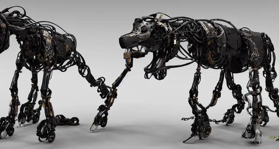 Image similar to boston dynamics bigdog high resolution intricated details