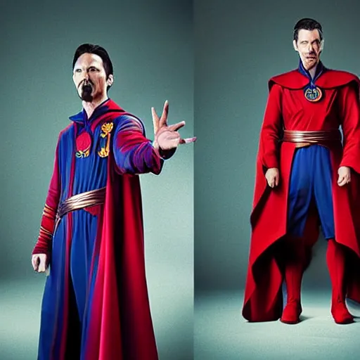 Prompt: conceptual barcelona uniform with doctor strange design, photography, filmic, cinematic, glamor shot