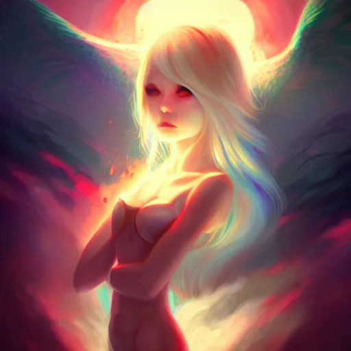 Image similar to I live between heaven and hell by Ross Tran