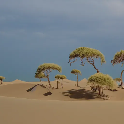 Prompt: sand trees