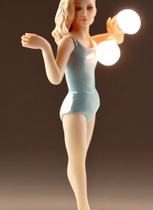 Image similar to Fine Image on the store website, eBay, Full body, 80mm resin figure of a cute modern dancer girl, environmental light from the front