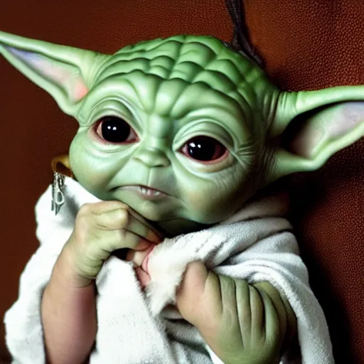 Prompt: baby yoda as Cleopatra