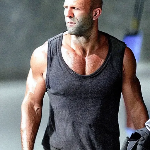 Prompt: jason statham with beautiful feminine features, nice makeup