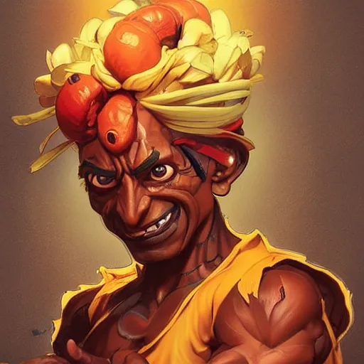 Prompt: apu as dhalsim from street fighter, 4 k, ultra realistic, detailed focused art by artgerm and greg rutkowski and alphonse mucha