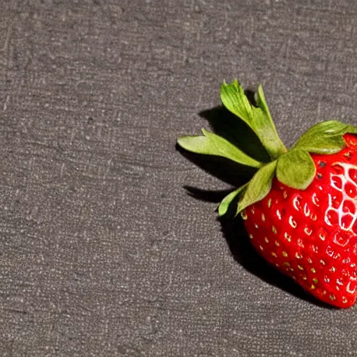 Image similar to a strawberry with legs