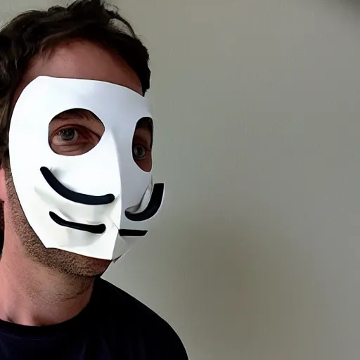Prompt: will billy wearing a covid mask made out of duck tape satire
