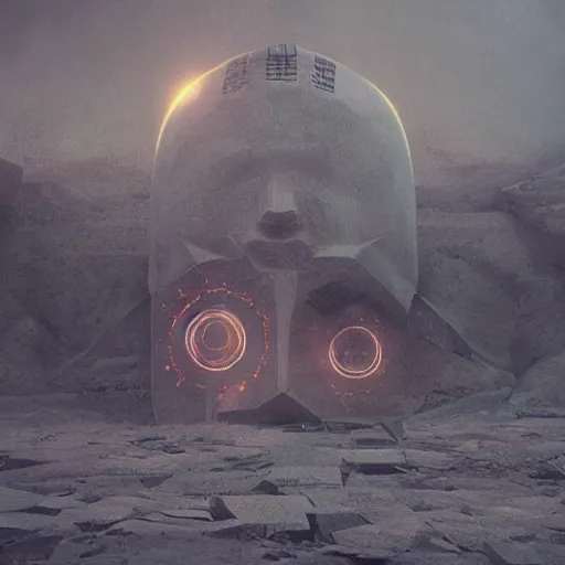 Image similar to centered rule of thirds 5 0 mm film still of the hyperintelligent technological singularity soul, 3 d render octane, sharp focus, art by greg rutkowski