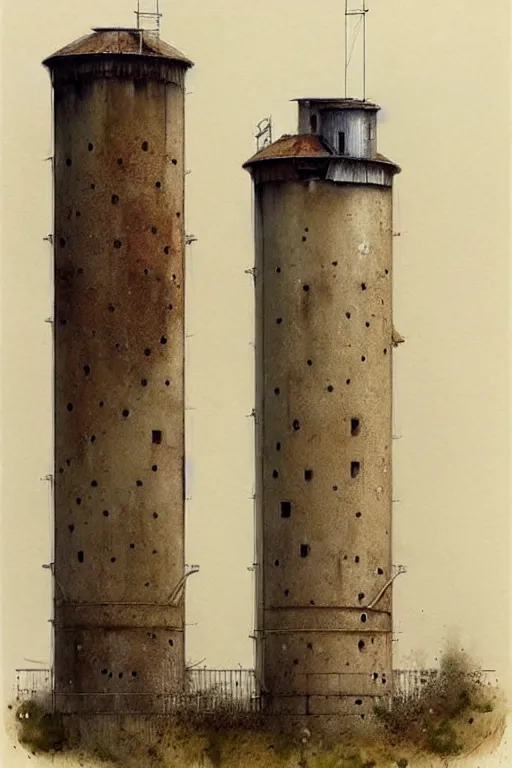 Image similar to (((((a multistory ramshackle silo))))) by Jean-Baptiste Monge!!!!!!!!!!!!!!!!!!!!!!!!!!!