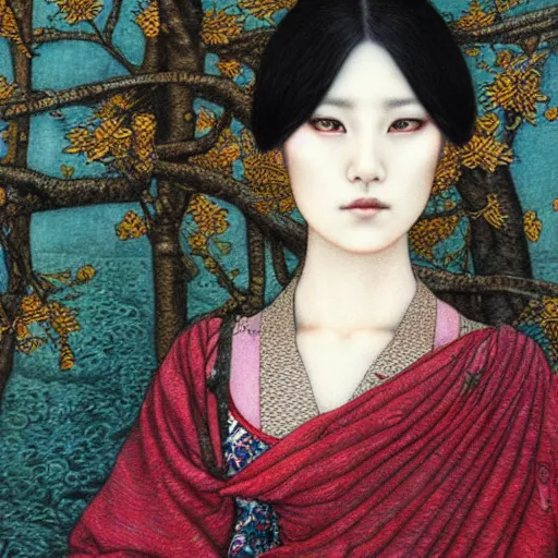 Prompt: photo of young woman by chie yoshii