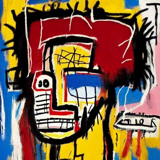 Prompt: a new Jean-Michel Basquiat painting