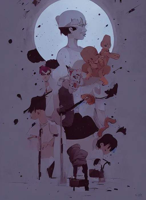 Image similar to poster movie called the children butcher, by atey ghailan, james gilleard, by joe fenton, by greg rutkowski, by greg tocchini, by kaethe butcher, 8 k, hd