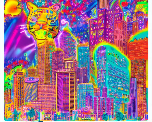 Prompt: chicago by lisa frank