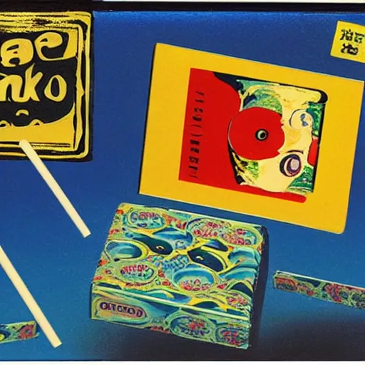 Image similar to vintage cigarette pack, by tadanori yokoo