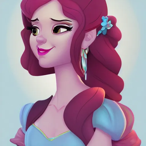 Prompt: a beautiful female princess disney styled character, ultra detailed, sunrise, portrait, coherent, symmetry, trending on artstation, concept art, concept character, character design