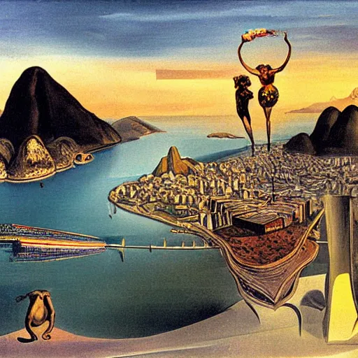 Image similar to rio de janeiro by salvador dali