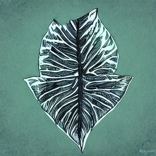 Image similar to leaf moon night vine leaves magic roots shamanic art trending on artstation