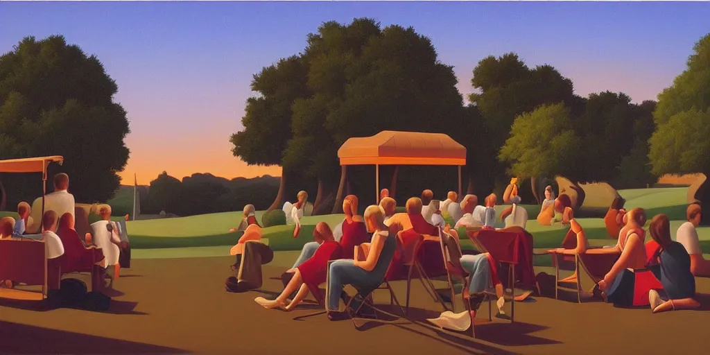 Prompt: concert, summer evening, kenton nelson