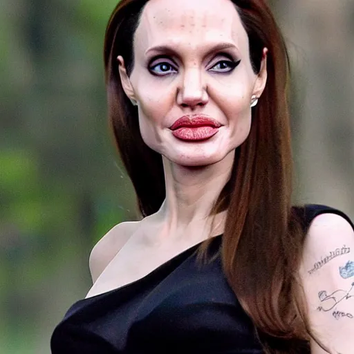 Image similar to voldemort is angelina jolie