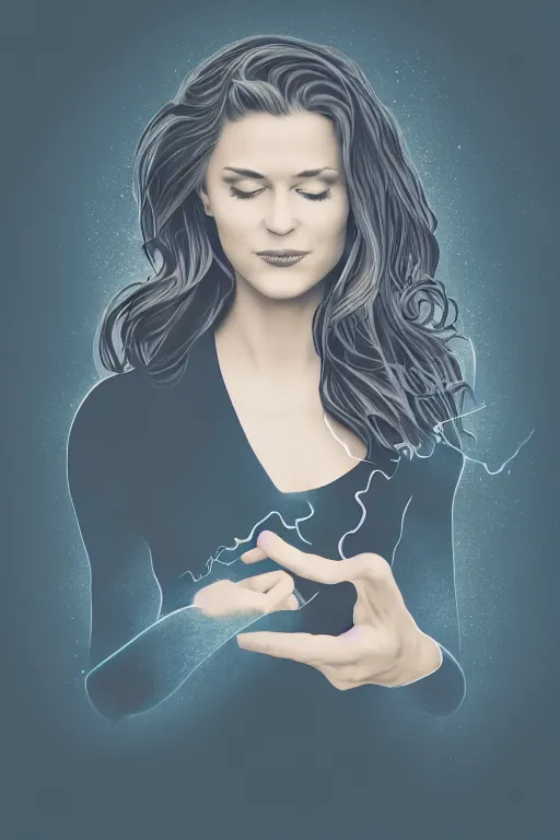 Image similar to mentalist woman making magic, highly detailed, matte, sharp focus, smooth, sharp focus, illustration