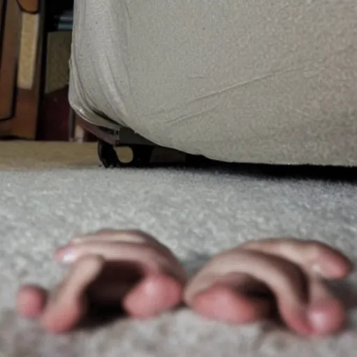 Prompt: what you see under your bed