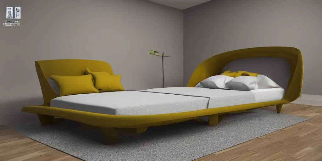 Image similar to a bed in the shape & color of an avocado!!!, furniture concept photo!!, 8k!!,amazing quality!!! Unreal engine 5!!! Studio lighting!!! Cinema 4D!!