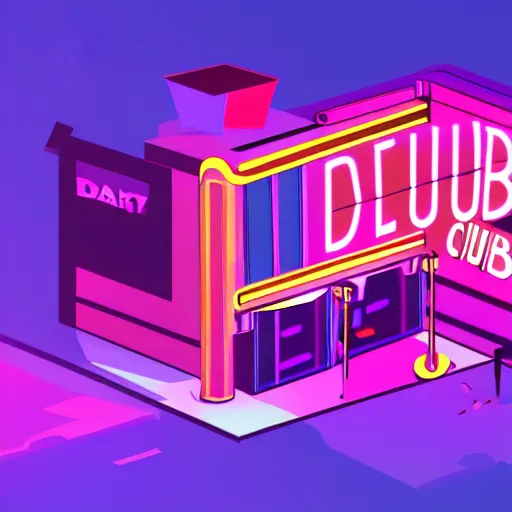 Prompt: a 2 d night club, design, vector art, digital art, 4 k, 8 k, sharp focus, smooth, illustration, concept art