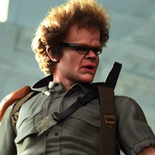 Prompt: Steve Brule as Solid Snake.