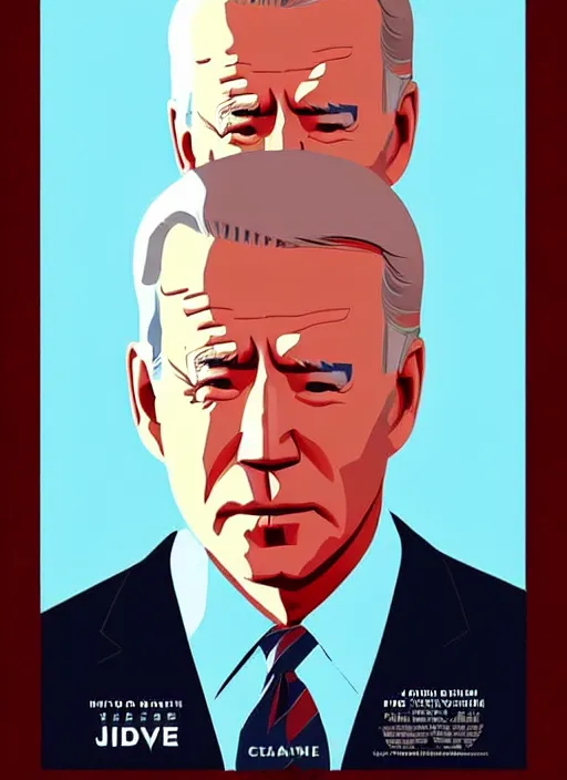 Prompt: biden, channing tatum portray united states president joe biden, minimalist movie poster, theatrical poster, fan art, digital art, trending on artstation