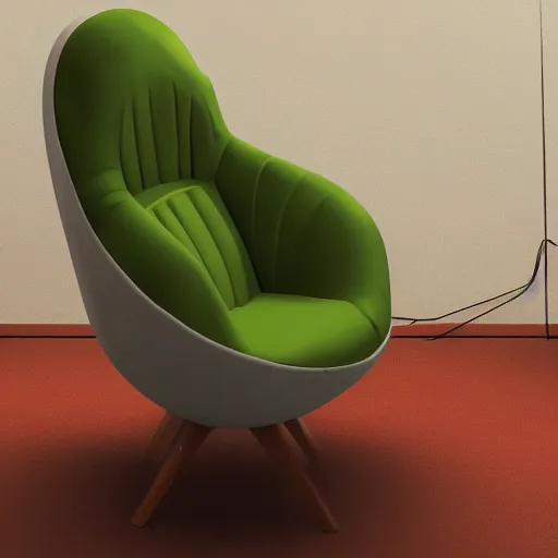 Prompt: armchair in the shape of an avocado, full hd, ue5, ue4, hdr, cinematic, high detail, artstation,