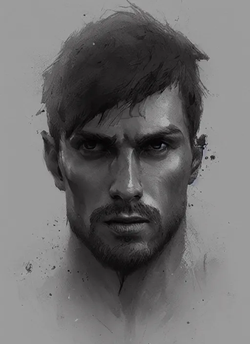 Prompt: a man, by greg rutkowski, trending on artstation, masterpiece, charcoal pencil