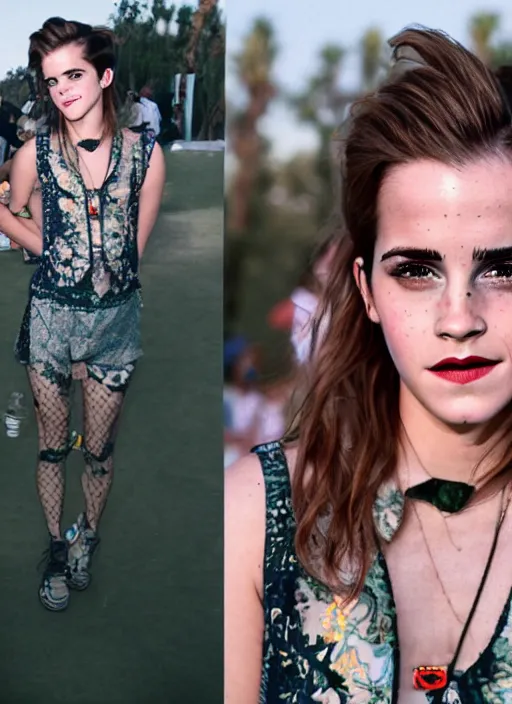 Image similar to Retro color photography portrait of Emma Watson at Cochella 2019