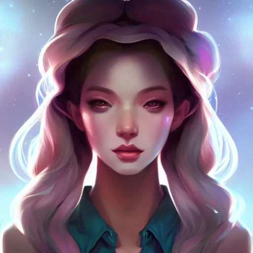 Image similar to a portrait of a beautiful model, art by lois van baarle and loish and ross tran and rossdraws and sam yang and samdoesarts and artgerm, digital art, highly detailed, intricate, sharp focus, Trending on Artstation HQ, deviantart, unreal engine 5, 4K UHD image