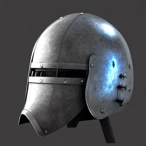 Image similar to knight helmet, detailed, 4k, style of hydro74