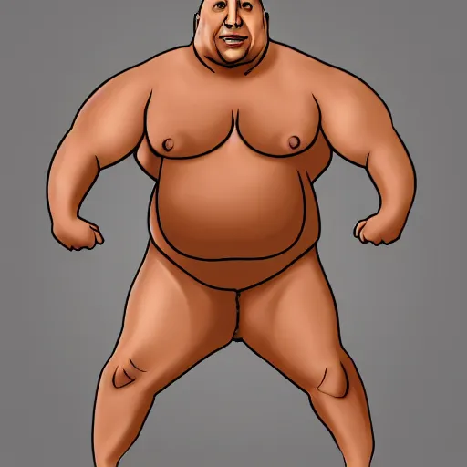 Prompt: Obese Dwayne Johnson, portrait, full-body