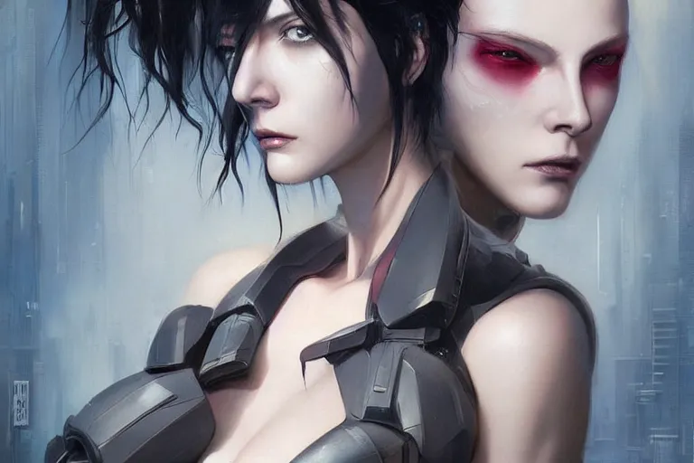 Prompt: a portrait of female mechine from ghost in the shell,by Stanely Artgerm,Tom Bagshaw,Andrei Riabovitchev,aaron horkey,Greg Rutkowski,trending on pinterest,full of color,luxury,mythological,sacred,religious,ultra realistic,high detail,concept art,golden ratio,cinematic lighting H 768