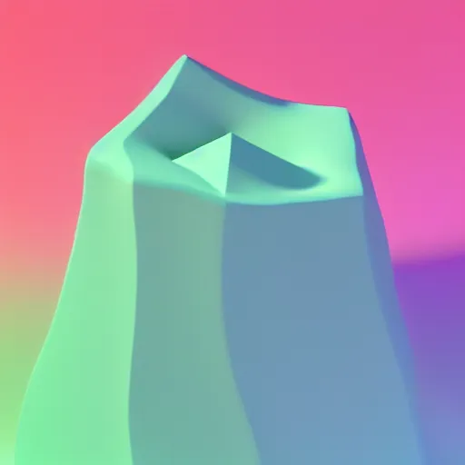 Image similar to A 3d render of pastel colored liquid objects are melting together as a clay in a geometric shape with detailed shadow. Geometric shaped. render, low angle camera, detailed shading, vray octane, redshift. ray tracing. volumetric lighting. micro details, Hyper detailed, 8K3d, Trending on Artstation. rendered in cinema4d, Hyper realism.