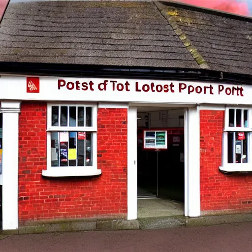 Image similar to photograph of North Allerton post office as a portal to hell, but it is now a portal to hell