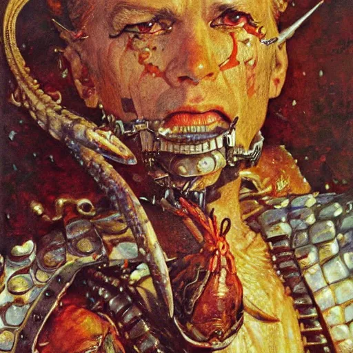 Image similar to shrimp fish as a fantasy knight, closeup portrait art by norman rockwell and donato giancola and greg rutkowski,