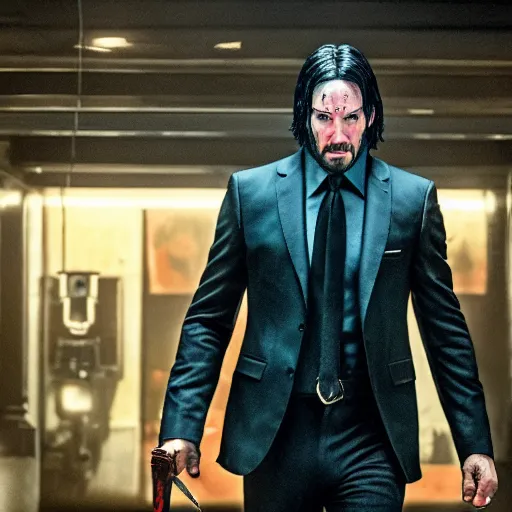 Image similar to Johnny Silverhand In the movie John Wick