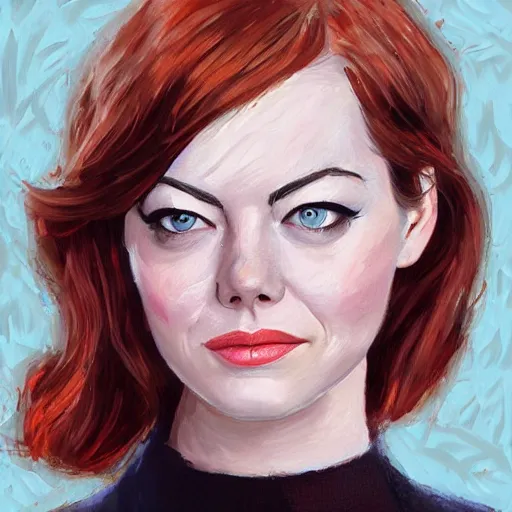 Image similar to emma stone, by shulzhenko, kopeykin, lozhkin, vdovenko art