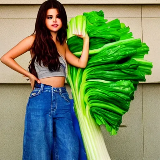 Image similar to selena gomez as celery