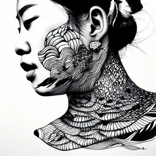 Image similar to xu wei ink art