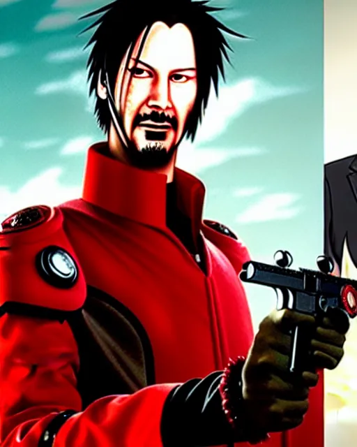 Prompt: keanu reeves as vash the stampede