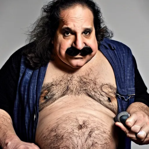 Image similar to live-action-Wario-hollywood movie casting, played by Ron Jeremy, posing for poster photography