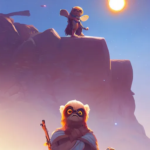 Prompt: hero world ewoks, behance hd by jesper ejsing, by rhads, makoto shinkai and lois van baarle, ilya kuvshinov, rossdraws global illumination