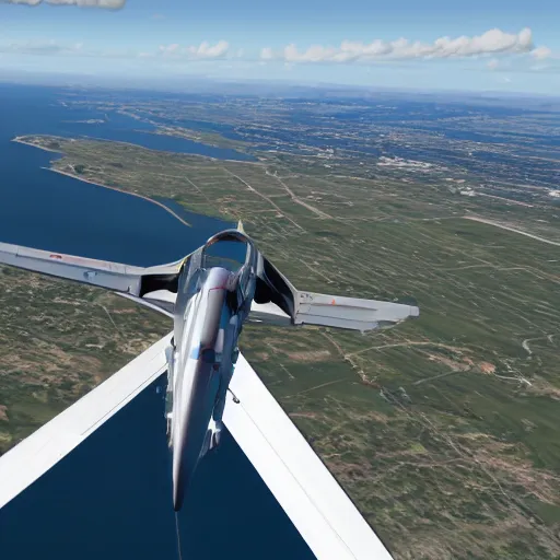 Snapshot of the flight simulator (XPlane). (Colours are visible in the