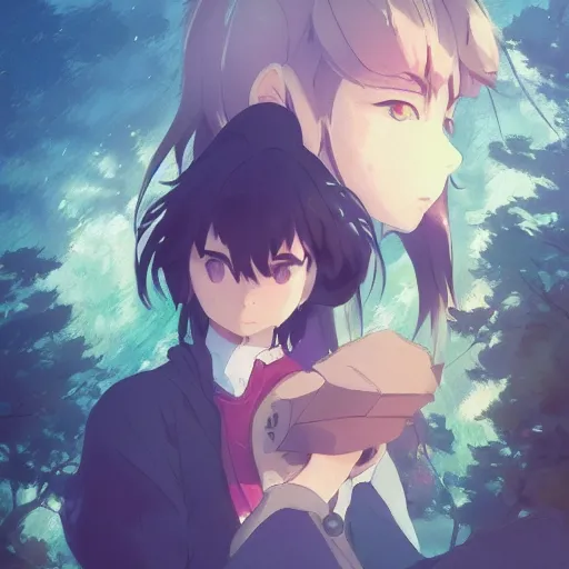 Image similar to a teacher mouse, illustration concept art anime key visual trending pixiv fanbox by wlop and greg rutkowski and makoto shinkai and studio ghibli and kyoto animation symmetrical facial features